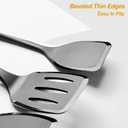 Silicone Cooking Utensils Set, Heat Resistant and large Non Stick Spatulas & Spoons for Kitchen, Ideal BPA Free Kitchen Turners for Frying, Mixing,Serving,Draining,Turning (5-Pack Utensil Set_Black)