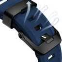 Rugged Silicone Bands Compatible with Apple Watch Ultra 3/2/1 Band 49mm 46mm 45mm, Durable Adventurous Sport Rubber Strap with Metal Clasp for iWatch Series 11 10 9 8 7 SE(Blue, 42mm/44mm/45mm/46mm/49mm)