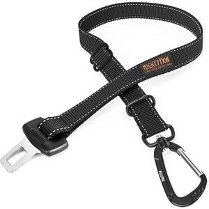 Mighty Paw Dog Seat Belt for Car - Safe Distraction Free Driving, Heavy-Duty Design with Aviation Grade Aluminum Carabiner, Adjustable Dog Seatbelt Harness for Small, Medium and Large Pets