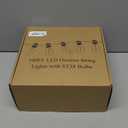 Brightever LED Outdoor String Lights 100FT Patio Lights with 52 Shatterproof ST38 Vintage Edison Bulbs, Outside Hanging Light Waterproof for Porch, Deck, Garden, Backyard, Balcony, 2700K Dimmable (100FT-Warm White, Black Wire)