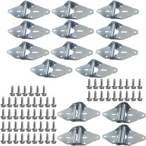 15 Pcs Garage Door Hinges Kits for 7' Height Garage Doors with Galvanized Finish Heavy Duty 14 Gauge Steel Corrosion Protection Suitable for Residential/Light Commercial Garage Door Replacement