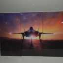 TUMOVO Inspirational Wall Art Aviation Poster 3 Piece Canvas Wall Art F-35 Lightning II Fighter Airplane Picture Modern Home Decoration Living Room Bedroom Bathroom Decor Framed Ready to Hang 40x60in