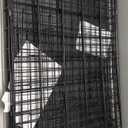 36 Inches Dog Crate Large Foldable Dog Kennel Metal Wire Pet Dog Cage with Double-Door Leak-Proof Tray Divider Panel and Handle for Dog Cat Pet,Black 36”X25”X22.5”