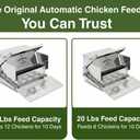 Grandpas Feeders Automatic Chicken Feeder - 40 lbs No Waste Poultry Feeder, Rat Proof & Rodent Proof Treadle Chicken Feeder, Galvanized Steel with Lid, Feeds 6-12 Chickens up to 10 Days