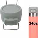 Replacement Lid for Stanley Quick Flip GO, Tumbler Lid Compatible with Stanley Cup 24oz 36oz Water Bottle, One Button Water Bottle Cap for Stanley Quick Flip GO (Grey)