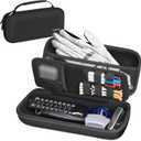 YOREPEK Golf Glove Holder with Removable Glove Shaper, Protective Hard Shell Golf Accessories Case Bag with 2 Dividers Fits Balls, Tees, Markers, Cool Gifts for Golfers (Black Small)