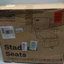 Overmont Heated Stadium Seats 2 Pack with Back Support, Dual-Zone Heat, 20.5'' Wide - 2PCS