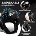 Martial Arts Karate Protective Sparring Gear Package Deal/Gift Adjustable Adult & Youth Headgear, UZJ Gloves & Kicks for MMA, Taekwondo, Boxing Training