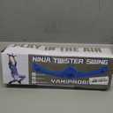 Ninja-Twister Swing Spins Set: Slackline Attachments - 360 Handle Twist-Spin Flips Toy Activate Ninja Powers Warrior Accessories Kids Hang Toys for Playground Backyard Blue