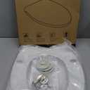 LUXE TS1008E Elongated Comfort Fit Toilet Seat with Slow Close, Quick Release Hinges, and Non-Slip Bumpers (White)
