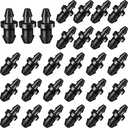 Honoson Drip Irrigation Plugs 1/4 Inch Tube Closure Goof Hole Plugs Irrigation Stopper for Home Garden Lawn Supplies, Black(300 Pieces)