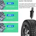 2 x 50 PCS Tire Repair Rubber Nails, Reliable Screw in Tire Repair Plugs with a Screwdriver, Tire Repair Screws, Self-Service Tire Plugs Screw, Tire Repair First Aid Kit for Car,Truck, Motorcycle (50pcs)