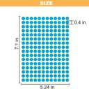 5 x 3840 PCS Colored Dot Stickers, Round Colored Labels, 20 Sheets Circle Dot Stickers, Color Coding Labels Circle, Small Round Label for Coloring, Marking, Office, Classroom, 16 Colors