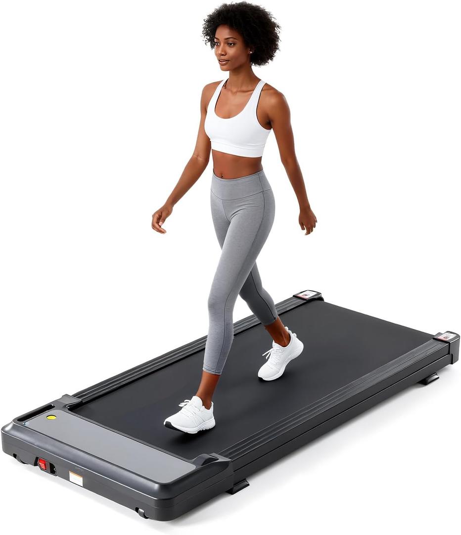 OLIXIS Walking Pad Treadmill for Home, Under Desk Treadmill for Small Space, Portable Design for Home Office Workouts, LED Display with Remote Control, Low Noise (Black)