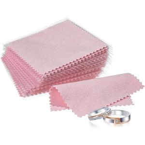 Silver Polishing Cloth  25 Pack Jewelry Polishing Cloth & Accessories Cleaner, Microfiber Sterling Cleaner Cloth for Sterling Gold Accessories  Tarnish & Scratch Remover