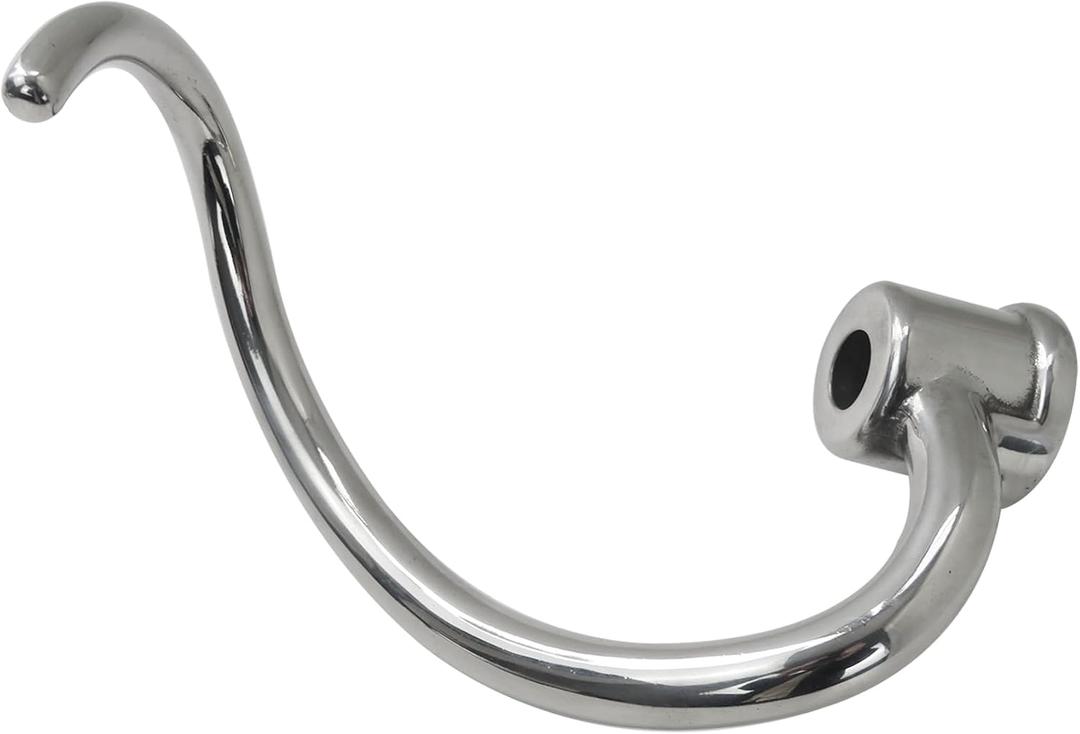 Spiral Dough Hook Stainless Steel for KitchenAid 5 Plus/6 QT Bowl-Lift Stand Mixers, Replacement Dough Hook Fits KV25G0X, KV25G8X, KV25H0X, KP26M1X, KP26M8X, KL26M8X, Pro 600 Series