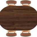 SPLINDO Oval Table Cloth Cover Wood Grain Fitted Tablecloth with Elastic Edge Brown Tablecloths Washable Cloths for Restaurant Farmhouse Party Decor, Fit for 48 x 68 Inch Tables, Style 14