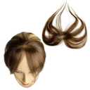 Clip In Baby Hair Air Bang Natural Human Hair Side Bangs Invisible Edge Replacement Fringe Forehead Hairline For Women Glueless Hair Extensions (Dark Brown, Lace 13x5 cm)