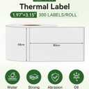 iDPRT 1.97" 3.15" Multi-Purpose Direct Thermal Labels (50mm80mm), Thermal Sticker for Address/Barcode/Mailing, Compatible with iDPRT SP460BT/SP410/SP310/SP320, Rollo, Zebra, Phomemo, etc, 300pcs