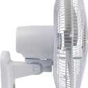 Comfort Zone 16-Inch Fan with Remote Control Quiet 3-Speed Oscillating Indoor Fan with 90 Wide-Angle Airflow, Timer & Sleep Modes Space-Saving Wall Fan for Bedroom, Home Gym & Office, White