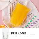Operitacx 50 Pcs Reusable Clear Drink Pouches with Leakproof Suction Nozzle, Stand-up Travel Liquid Pouch, Beverage Bags for Juice Milk Homemade Drinks 6.69X4.33X2.36 Inches (300ml)