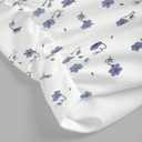 Girl's Ruched Strapless Tube Top Sleeveless Cropped Bandeau Basic Summer Cute Tops for Girls (White Blue)