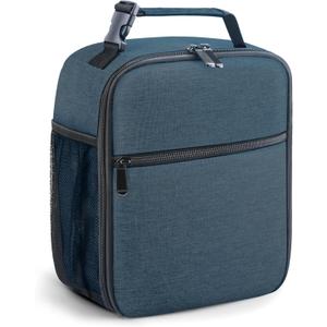 Lunch Bag for Men/Women, Reusable Lunchbox for Adult, Small Insulated Lunch Box, Lunch Tote Bag for Office, Work, Picnic - Blue