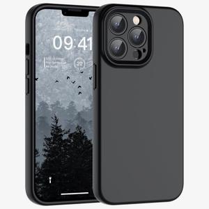 SUPFINE Designed for iPhone 13 Pro Case,Premium Liquid Silicone with [Soft Anti-Scratch Microfiber Lining][Upgraded Camera Protection] Slim Shockproof Protective Phone Case for Men Women Girls,Black