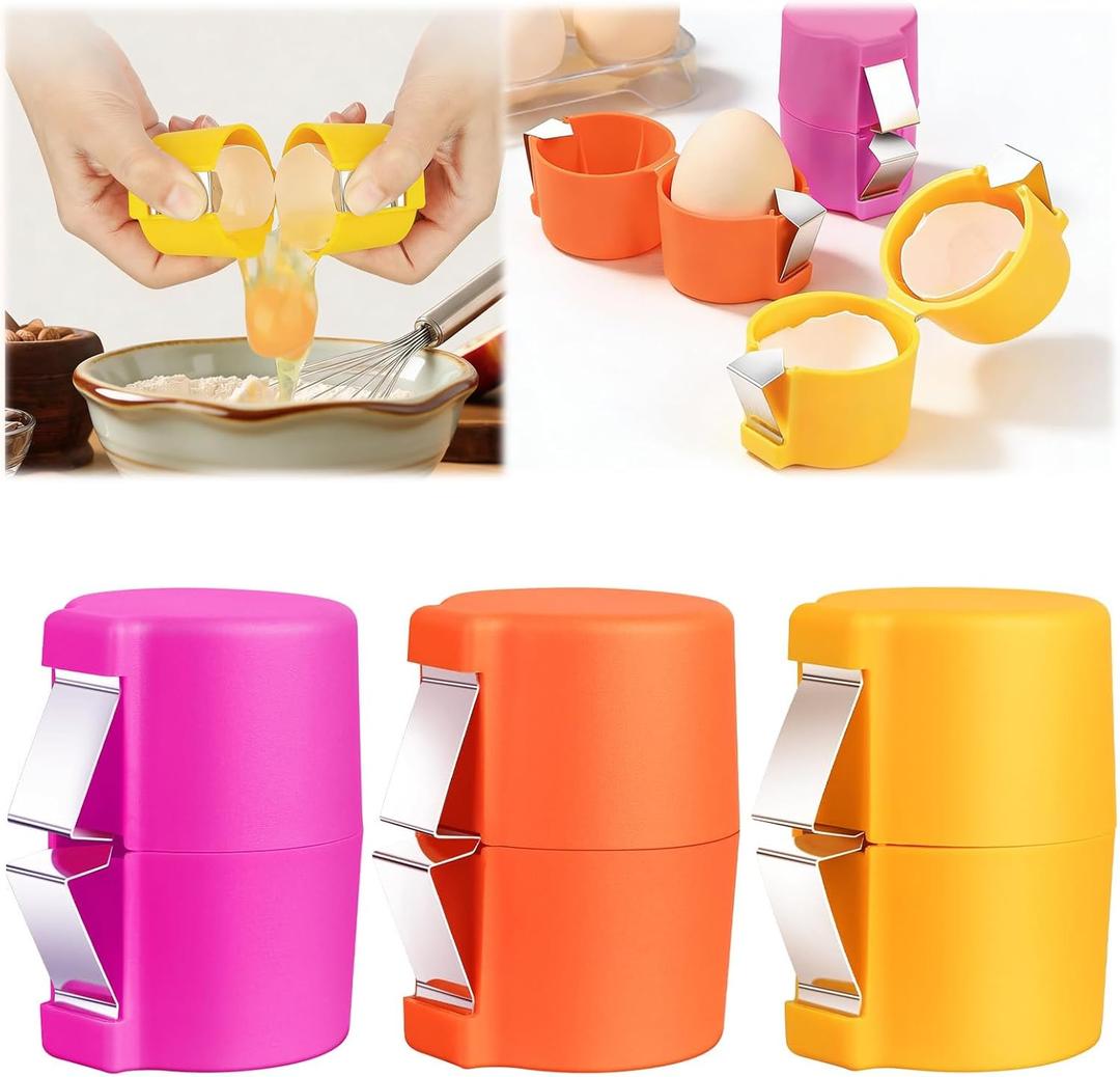 Eggshell Cracker, 2026 New Quickly Cuts Hard-Boiled Eggs, Boiled Egg Peeler, Stainless Steel Eggshell Breaker, Effortless Kitchen Gadget (3-Piece Set)