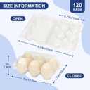 Pintuson Large 120 Pack Jumbo Egg Carton - 6 Count Duck Cartons Bulk - Exact Large Half Dozen