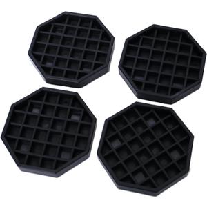 Drip Tray 4" Octagon Countertop Beverage Dispenser Cup Drip Catcher - for Coffee & Drink Dispenser Bar by kitchentoolz - Pack of 4