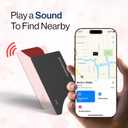 SPOTMINDERS Apple MFi Certified Wallet Tracker 2-Pack Black & Pink (iOS Only) Gifts for Mom 0.07in Works with Apple Find My Rechargeable Tracking Card Slim Item Finder for Mother's Day or Anniversary