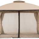 Sunjoy Netting for 11x13 Moorehead Domed Soft Top Gazebo, Light Tan
