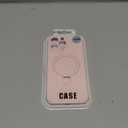 Magnetic Stand for iPhone 16 Pro Max, Liquid Silicone, [Compatible with MagSafe][Built-in Kickstand&Ring Holder] Anti-Scratch Soft Microfiber Lining, Light Pink