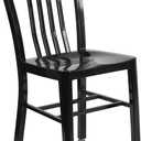 Flash Furniture Commercial Grade Black Metal Indoor-Outdoor Chair (Set of 1)
