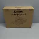 Kitsure Dish Drying Rack for Kitchen Counter, Stainless Steel Sink Organization and Storage Essentials with Cutlery Holder, Home and Appartment Decor, 12''W x 15.5''L, Light Grey