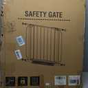 34" Extra Tall Baby Gate for Stairs, Auto Close Stroller Friendly Dog Gate Indoor for Doorways, Pressure Mounted 29"-40" Wide Baby Gate, Easy Walk Through Gate for Children & Pets, White
