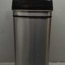 iTouchless 50 Liter / 13 Gallon Sensor 2.0 Dog-Proof Kitchen Trash Can with Lid Lock and AbsorbX Odor Filter, Touchless Lid, Stainless Steel Garbage Recycling Bin for Kitchen, Home, Office, Business