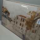 KISSFOX Vintage Venice Canal Canvas Wall Art Impressionist Retro Neutral Italy Cityscape Landscape Framed Wall Art Prints Artwork For Living Room Bedroom Kitchen (24x36 in)