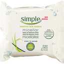 Simple Facial Wipes Micellar, 25 Count (Pack of 4)
