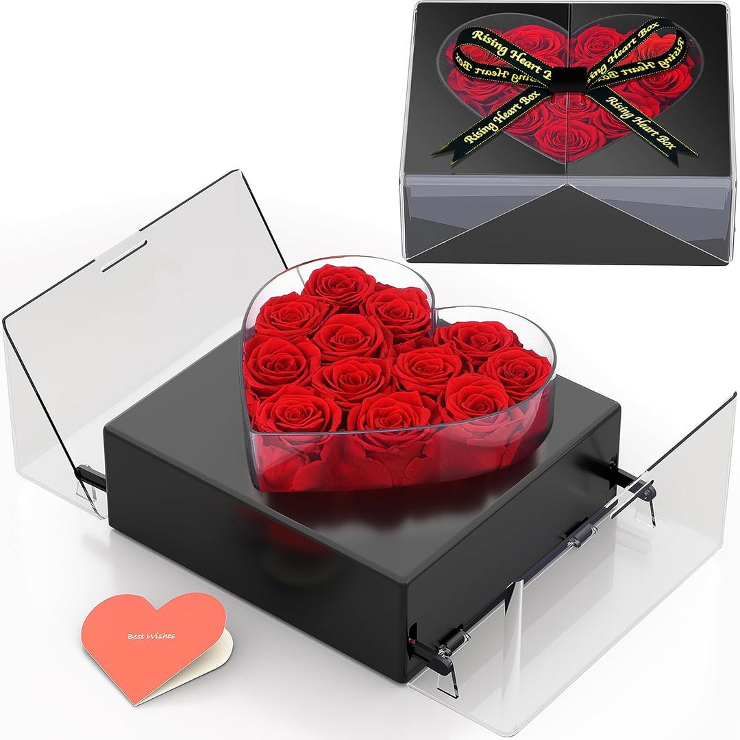 Forever Flowers Preserved Roses In A Box - Eternal Flowers - Preserved Flowers Red Roses Bouquet - naturales Ramo De Flores Eternas Rosas eternas - forever roses in a box