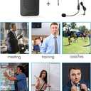 Portable Voice Amplifier, 30W 2800mAh Bluetooth Rechargeable Personal Voice Amplifier with Microphone Headset, Pa Systems Speaker for Multiple Locations Classroom, Meetings and Outdoors