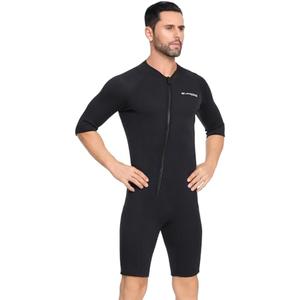 LayaTone 3mm Wetsuit Men's Shorty Wetsuit - Ideal for Diving, Snorkeling, Surfing & Swimming XL