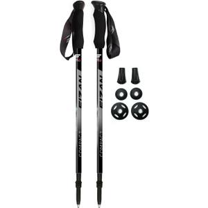 Fizan Compact 3 Trekking Poles  5.6 oz Ultralight, Backpacking, Thru Hiking Poles, Adjustable, Collapsible, Customized Fit, EVA Grips, Aluminum Walking Sticks (Compact 3) (Grey)