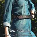 Beautiful Nomad Belts for Women Western Fashion Boho Embroidery PU Leather Belt for Jeans Dress (Black, XS/S)