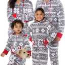 PajamaGram Family Pajamas Matching Sets - Christmas Onesie, Gray, SM