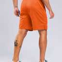 G Gradual Men's Athletic Workout Shorts with Pockets 5"/7"/9" Lightweight Quick Dry Gym Basketball Running Shorts for Men (Orange, S)