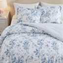 Martha Stewart - King Comforter Set with Shams, Cotton Sateen
