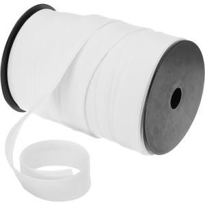 MECCANIXITY 1 Inch Double Fold Bias Tape Polyester Continuous Bulk Bias Tape for Sewing,Seaming Quilting Hemming Binding Crafts (White 55 Yards)