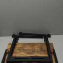 Adjustable Folding TV Tray Table,TV Dinner Small Foldable C-Shaped End Table for Eating,6 Height Adjustable Slide Under Couch Side with Sturdy MDF Top,No Assembly, (Brown)